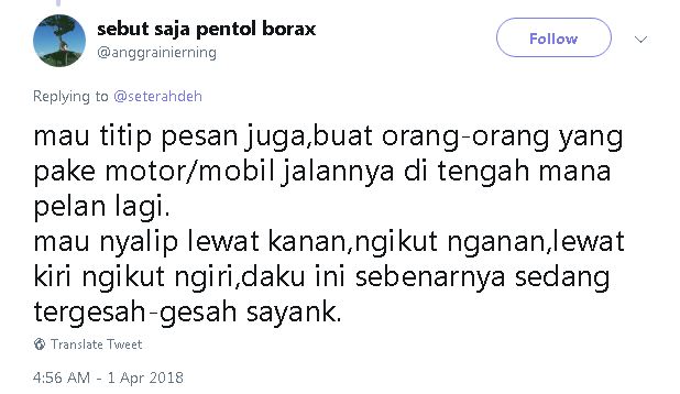 10 Pesan kocak netizen untuk para pengguna jalan, bikin nyengir geli