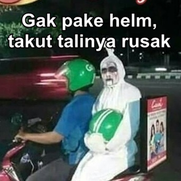 9 Editan foto pelayanan ojek online ini kreatif dan kocak abis