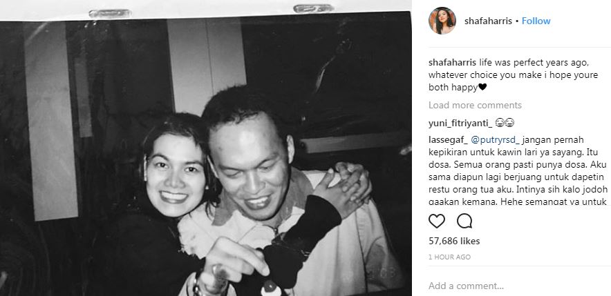 Posting foto orangtuanya sebelum bercerai, Shafa Harris banjir doa