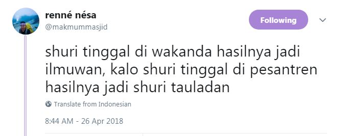 10 Pelesetan nama 'Shuri Black Panther' ini recehnya bikin nyengir