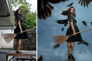 Cuma foto di tempat seadanya, 10 editan foto cewek ini keren abis