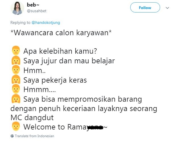 10 Cuitan 'interview karyawan' ala netizen ini bikin ngakak setuju