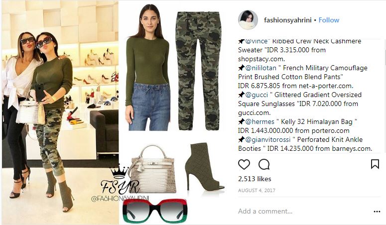 Mewah abis, ini akumulasi 10 harga outfit yang dikenakan Syahrini 