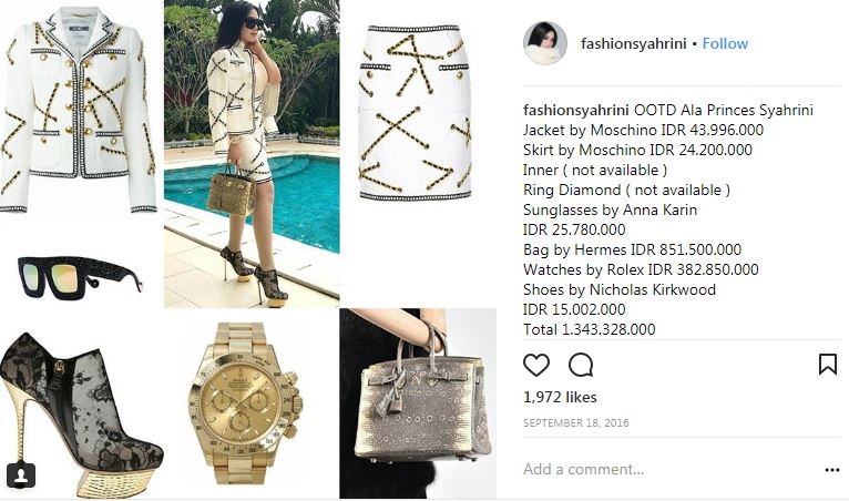Mewah abis, ini akumulasi 10 harga outfit yang dikenakan Syahrini 