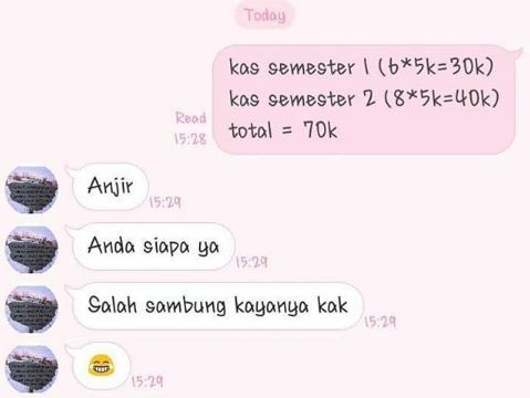 10 Chat kocak 'ditagih uang kas' ini bikin ngakak tepuk jidat 