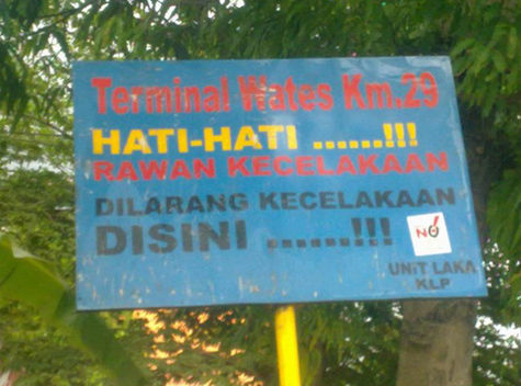 10 Rambu unik dan kocak ini hanya ada di Indonesia