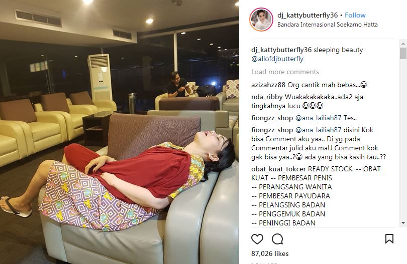 Tak malu terlihat tidur sambil mangap, DJ Butterfly tuai pujian