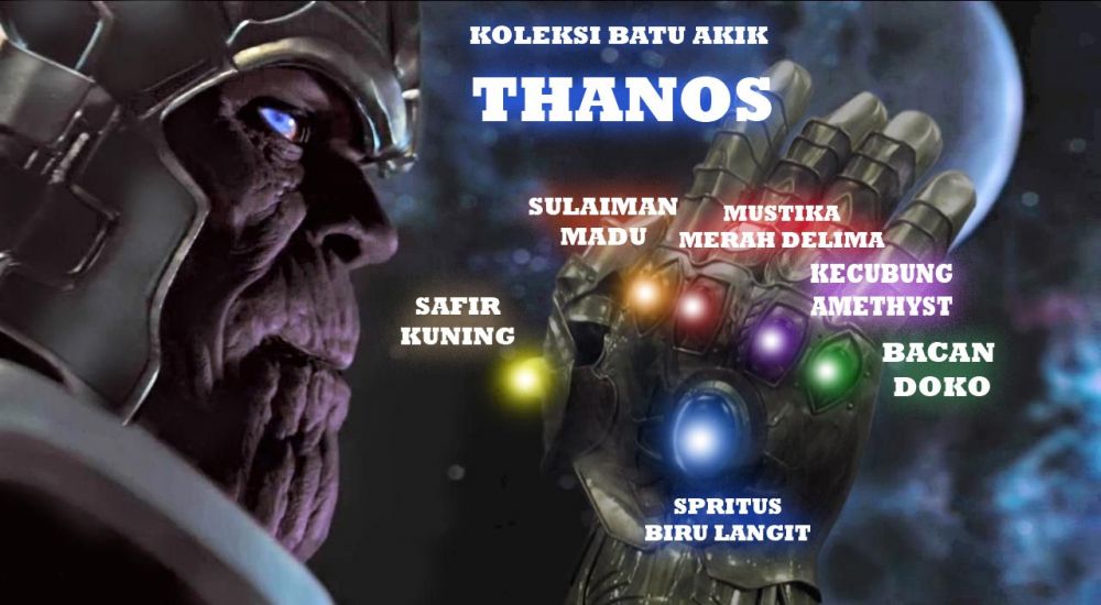 Cocoklogi Infinity Stones dengan batu akik ini bikin tersenyum kecut