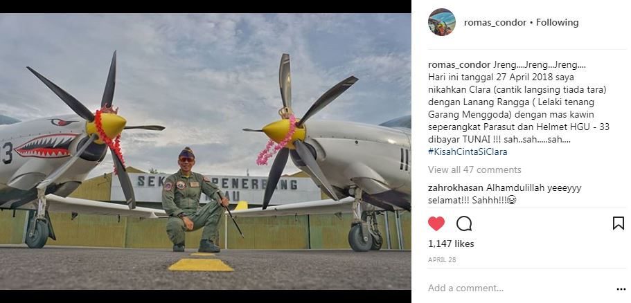 Antimainstream, pilot TNI AU ini dapat kejutan sertijab film pendek