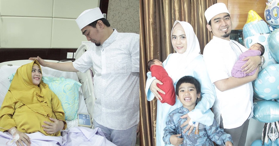 Dikaruniai bayi kembar, ini 7 potret kebahagiaan Ustaz Solmed & istri