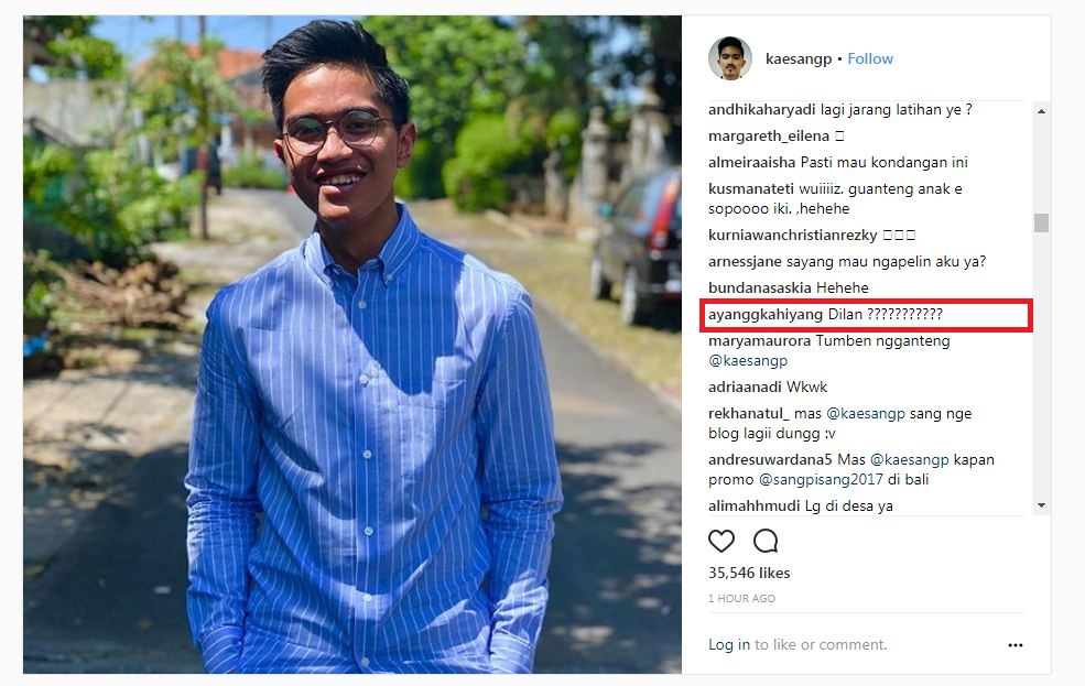 Unggah foto terbaru, Kaesang dianggap mirip Dilan