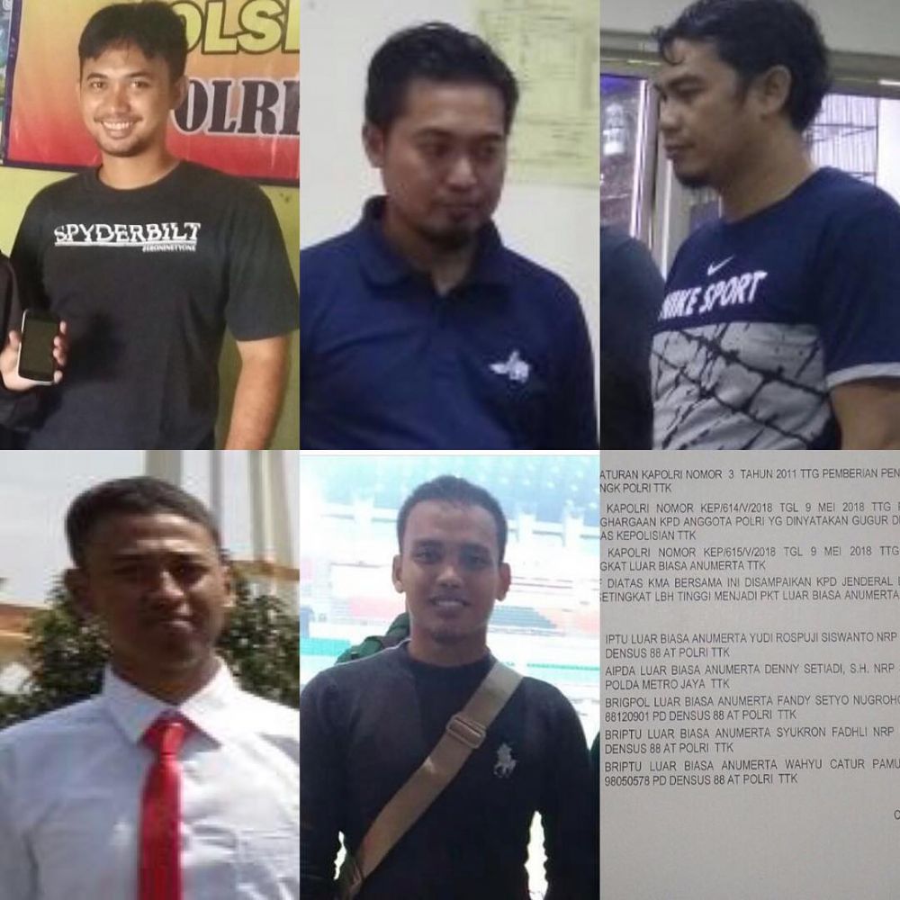 Ini potret 5 polisi yang gugur dalam kerusuhan di Mako Brimob