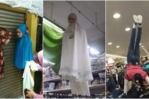 8 Cara unik penjual pajang barang jualannya pakai manekin