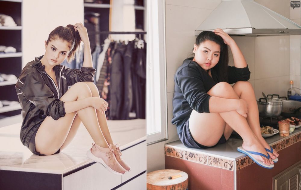 Cewek Thailand parodikan gaun orang terkenal, 12 foto ini buktinya