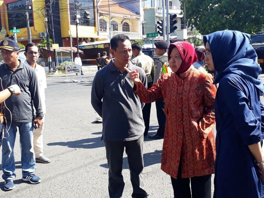 8 Aksi Risma hadapi teror bom di gereja, turun langsung ke lokasi