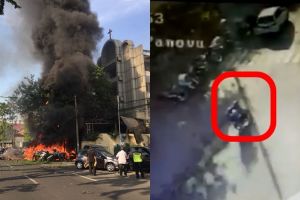Aksi heroik 2 petugas keamanan gereja halangi pelaku bom di Surabaya