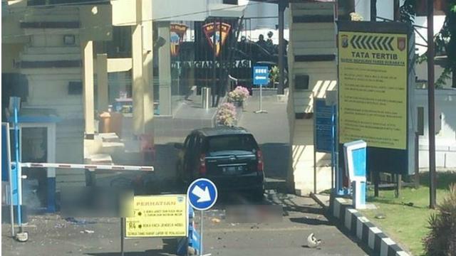 Ini potongan rekaman momen saat bom meledak di Polrestabes Surabaya