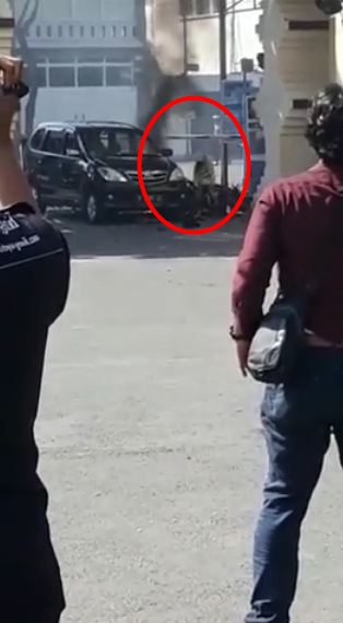 Ini potongan rekaman momen saat bom meledak di Polrestabes Surabaya