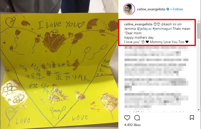 Celine Evangelista dapat ucapan mengharukan dari putrinya di Hari Ibu
