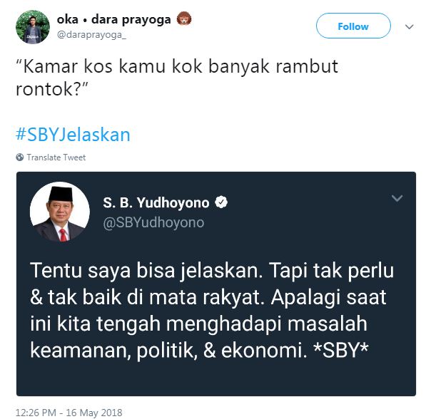 Kreatif abis, 12 cuitan #SBYJelaskan ini kocaknya bikin cengar-cengir