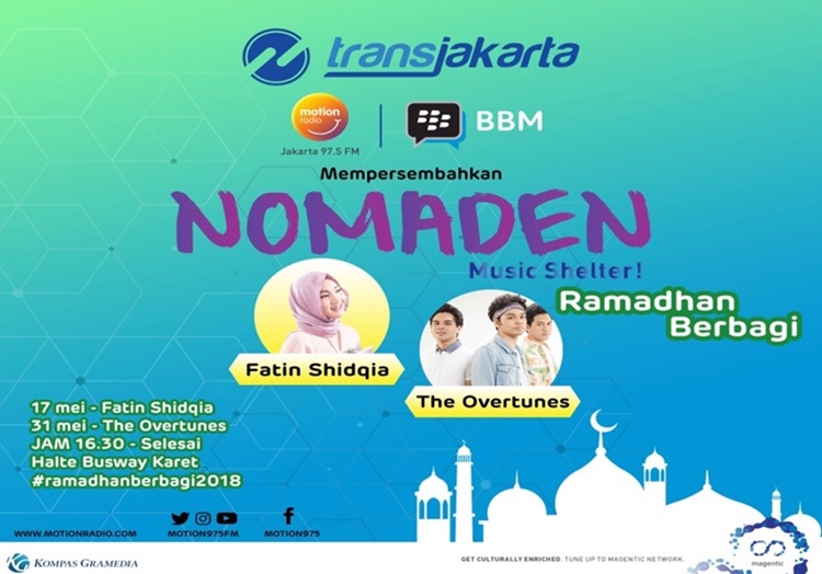 Ngabuburit bareng Fatin dan The Overtunes di halte TransJakarta  