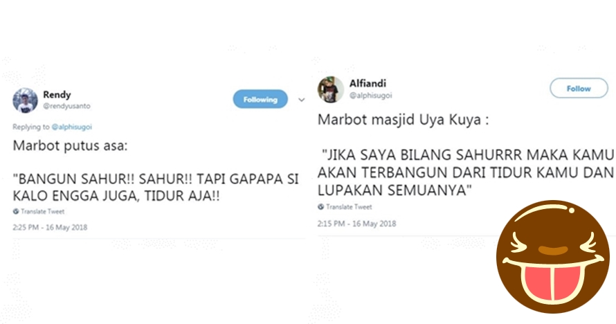 8 Cuitan 'macam-macam marbot' saat bangunin sahur ini kocak abis