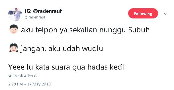 10 Cuitan kocak 'orang baper lagi sahur' ini lucunya ceriakan puasamu