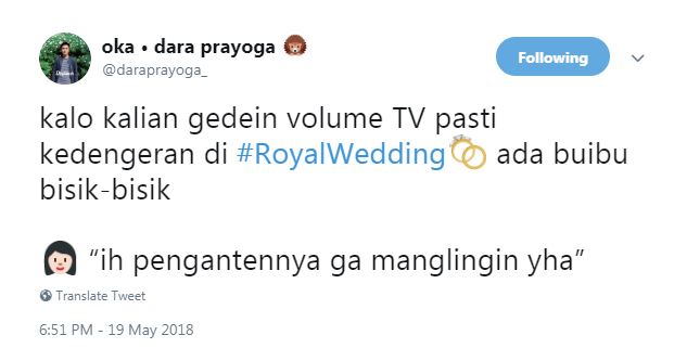 10 Cuitan kocak #RoyalWedding ala warganet Indonesia ini lucu pol