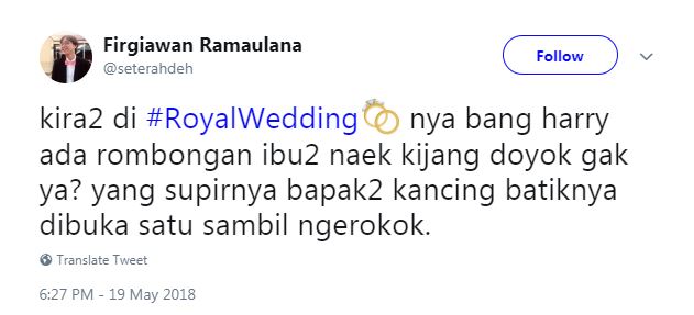 10 Cuitan kocak #RoyalWedding ala warganet Indonesia ini lucu pol