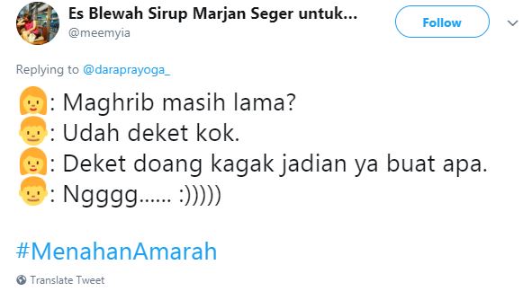 10 Cuitan kocak 'susahnya menahan amarah' saat puasa bikin tepuk jidat
