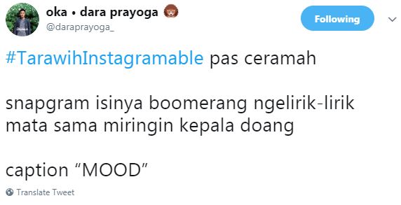 10 Cuitan kocak #TarawihInstagramable ini bikin tepuk jidat