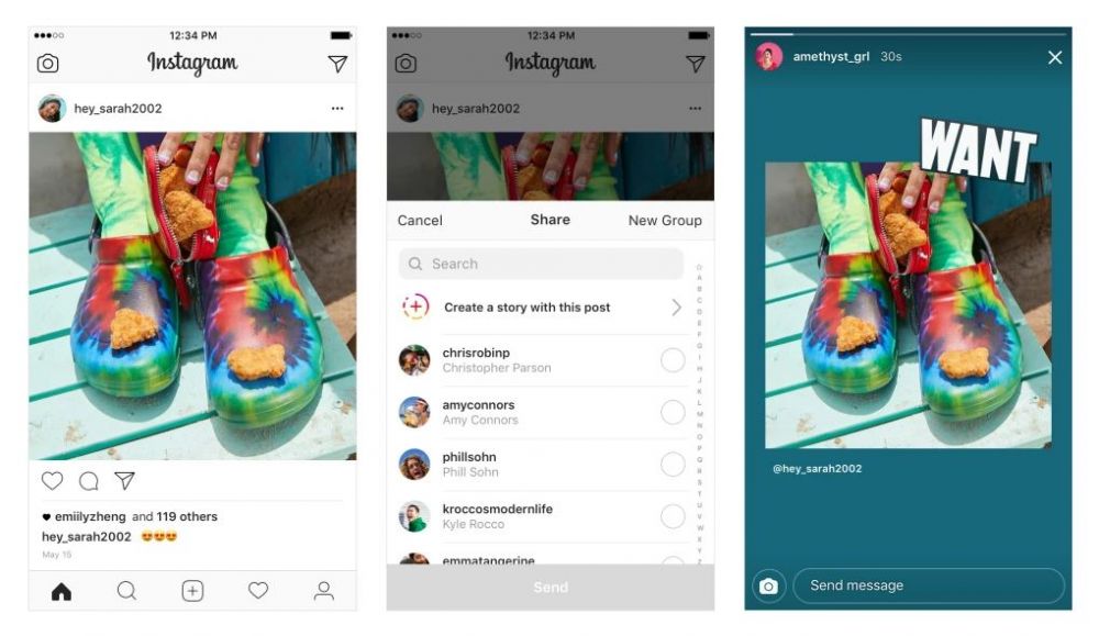 Buat fitur baru, kini unggahan feed Instagram bisa dimasukkan stories
