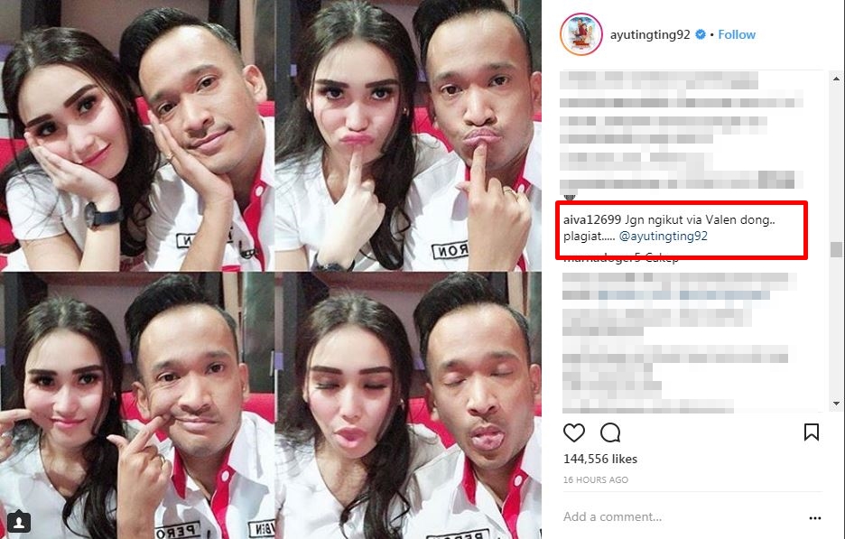 Selfie dalam berbagai pose, Ayu Ting Ting disebut mirip Via Vallen