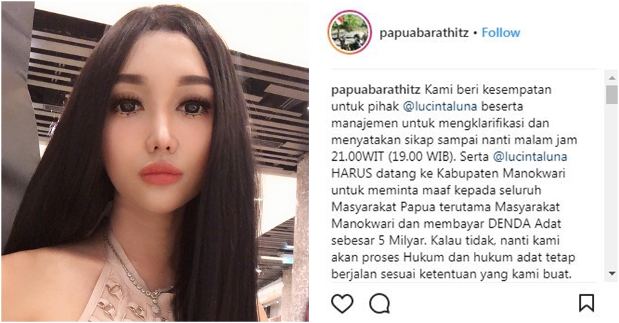 Dianggap melecehkan, Lucinta Luna dilaporkan masyarakat Papua Barat