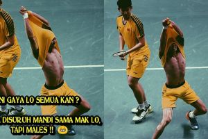 Kalahkan Hendra/Ahsan, atlet China selebrasi buka kausnya bikin ngakak