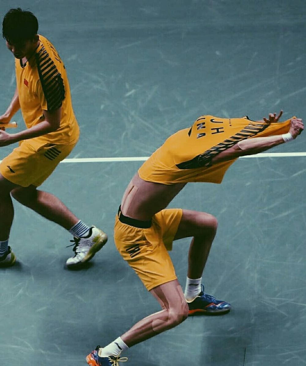 Kalahkan Hendra/Ahsan, atlet China selebrasi buka kausnya bikin ngakak