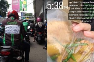 12 Potret kebaikan sopir ojek online dan penumpang saat Ramadan