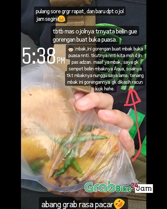 12 Potret kebaikan sopir ojek online dan penumpang saat Ramadan