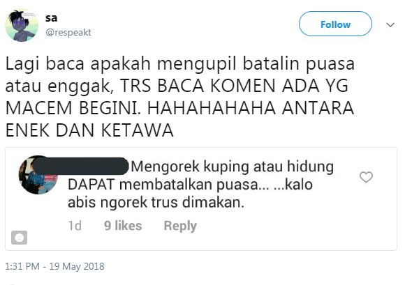 Kocak, 10 cuitan 'batalin puasa' ini bikin kamu lupa rasa lapar