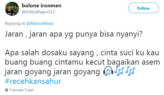 10 Tebak-tebakan ngaco ini jawabannya bikin nggak tahan ikut bernyanyi