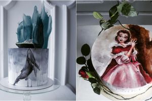 10 Kue ini dijadikan media lukis yang indah, bikin nggak tega makan