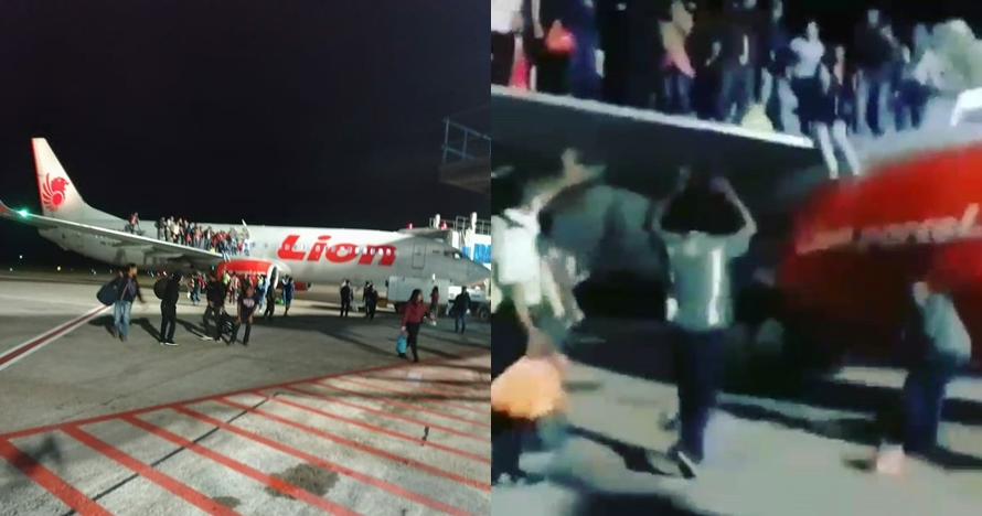 Detik-detik penumpang lompat ke luar pesawat gara-gara candaan ada bom