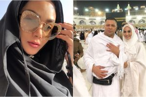 10 Potret Krisdayanti & Raul Lemos beribadah umrah, penampilannya wow!