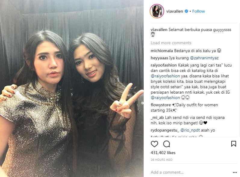 Foto bareng, Via Vallen & Isyana Sarasvati dibilang kembar