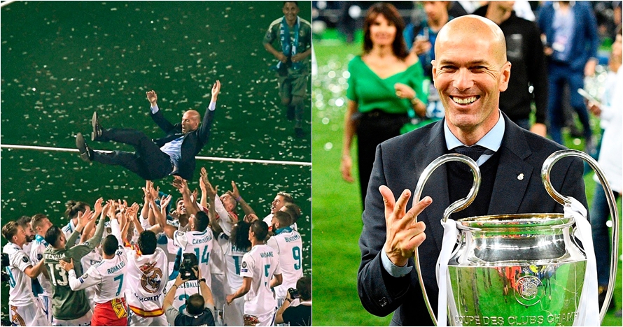 10 Momen pesta kemenangan terakhir Zinedine Zidane bersama Real Madrid