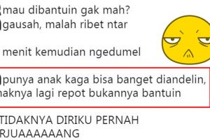 10 Cuitan balada 'bantuin mama' ini kocaknya bikin tersenyum kecut