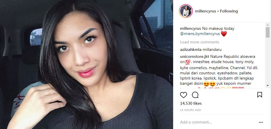 Unggah foto tanpa makeup, Millen malah tuai cibiran pedas karena ini