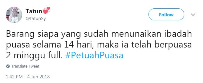 10 Cuitan 'Petuah Puasa' ini bikin tersenyum lahir dan batin