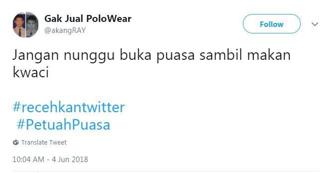 10 Cuitan 'Petuah Puasa' ini bikin tersenyum lahir dan batin