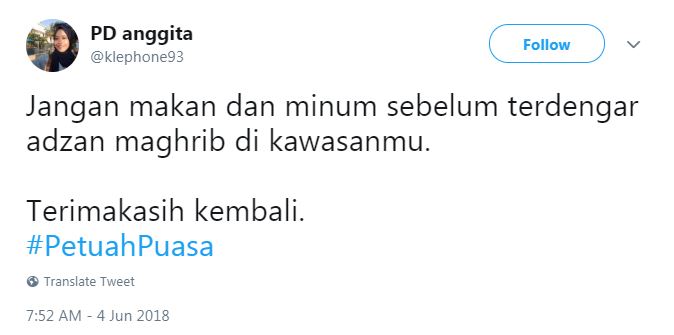 10 Cuitan 'Petuah Puasa' ini bikin tersenyum lahir dan batin